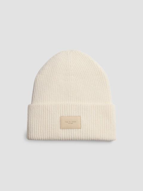 rag & bone Women's Blake Logo Wool Blend Beanie - Ivory