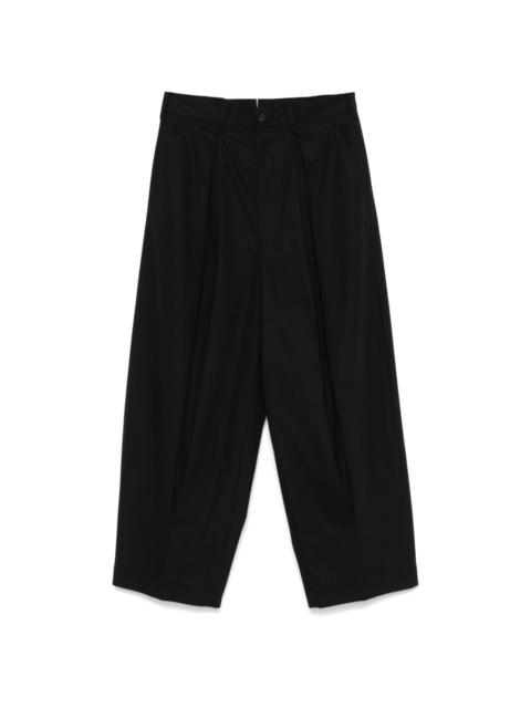 inverted-pleat trousers