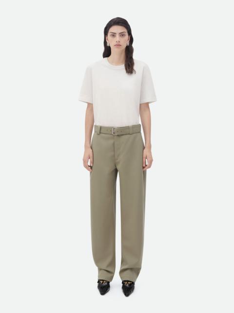 Tapered Leg Grain De Poudre Pants