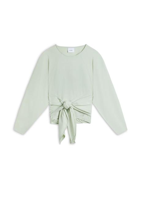 Drape Tie-Front Sweatshirt