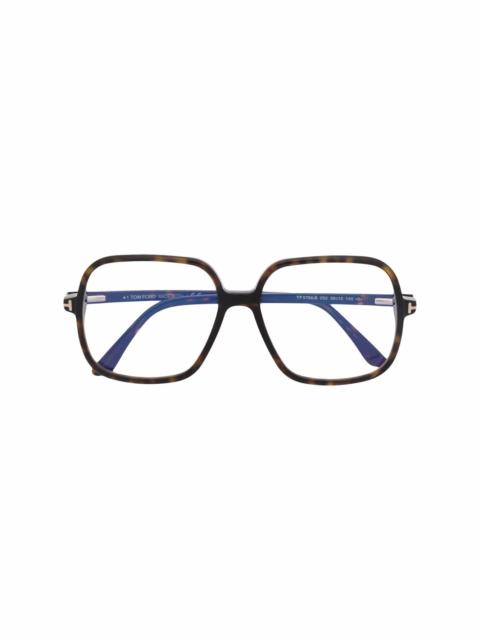 TOM FORD tortoiseshell-effect square glasses