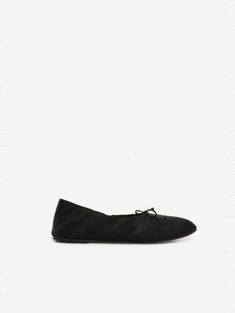 MAGDA BUTRYM Soft ballet flats in black satin
