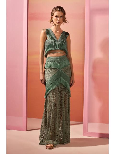 PatBO SAMBA FRINGE LONG SKIRT