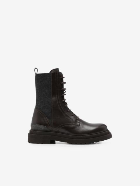 Brunello Cucinelli lace-up leather boots