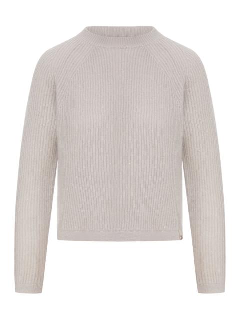 Herno RIBBED SWEATER IN WOOL AND MOHAIR BLEND