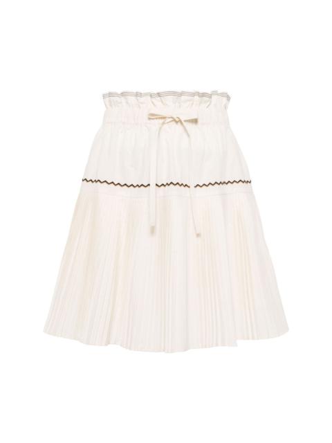 Erika pleated cotton miniskirt