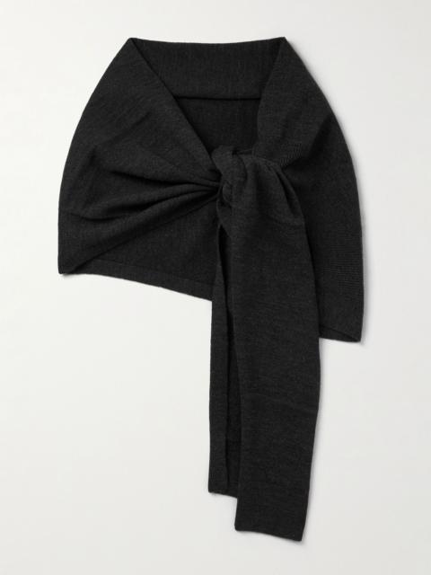 Lemaire Wrap Knitted Scarf Dark brown