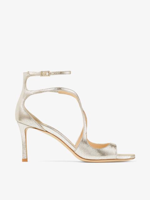 JIMMY CHOO Azia 75
Champagne Glitter Leather Sandals