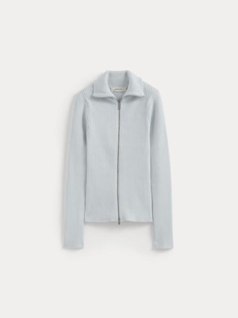 EVERLANE FULL-ZIP RIBBED JACKET IN EVERYDAY COTTON