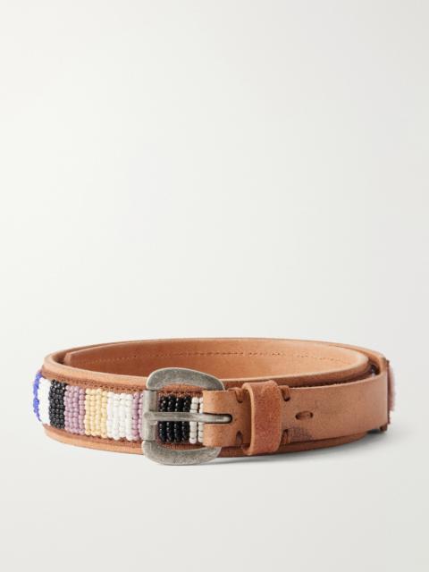 visvim 3cm Beads Beaded Leather Belt