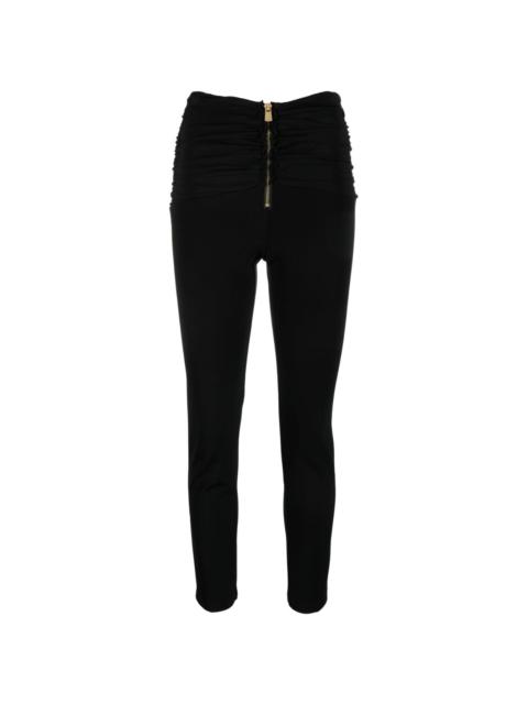 PINKO gathered-detailed slim-fit trousers
