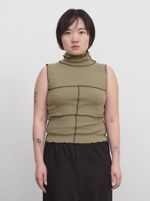 BASERANGE Cinder Turtleneck Tank - Recycled Cotton Rib