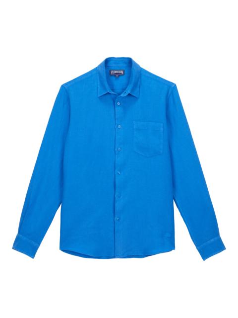 Men Linen Shirt Solid