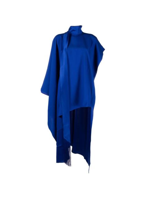 attached-scarf asymmetric kaftan dress