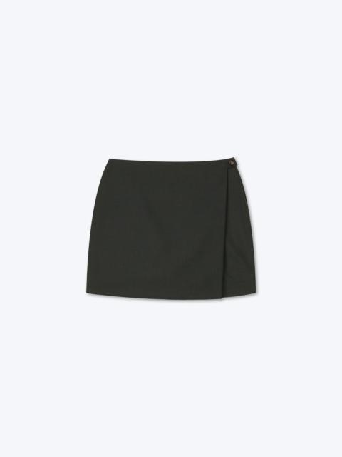 SVANA - Wrap mini skirt - Pine green