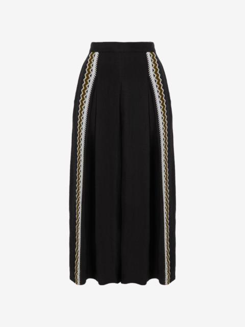 Temperley London Avalon embroidered linen trousers