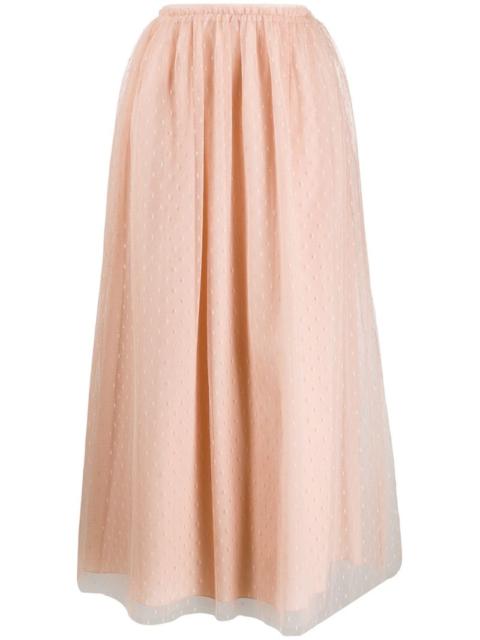 REDValentino tulle pleated midi skirt