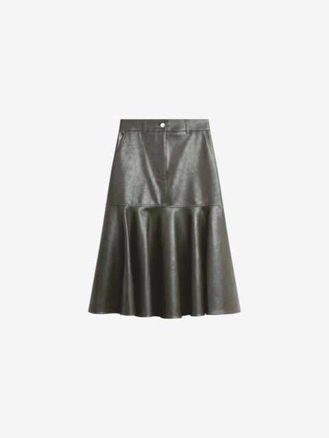 The Frankie Shop Arvika Faux Leather Mermaid Skirt - Dark Olive