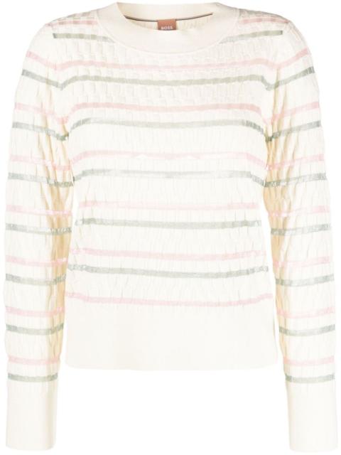 BOSS double-striped knitted sweater
