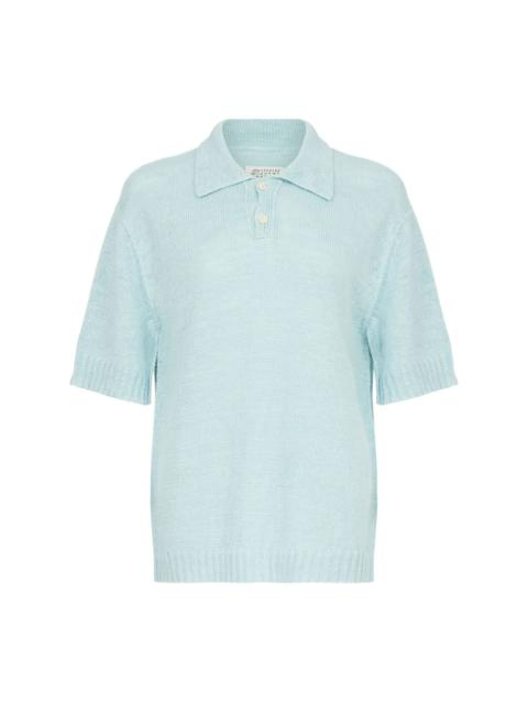 Maison Margiela short-sleeve hemp polo top