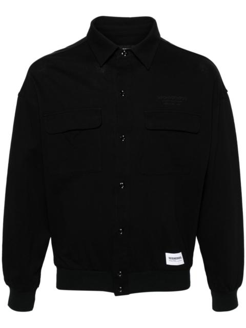 Black Cotton Shirt Jacket