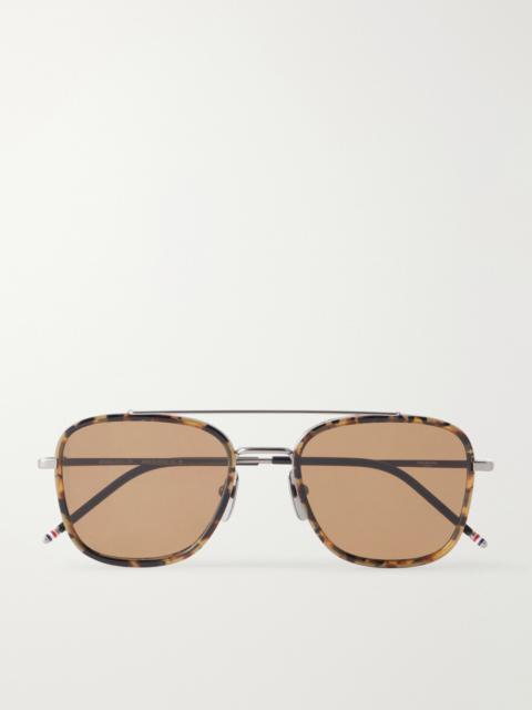Thom Browne Aviator-Style Gold-Tone Titanium Sunglasses