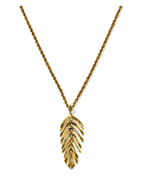 KENDRA SCOTT Calliope Vintage Gold Short Pendant Necklace