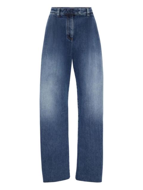Brunello Cucinelli Introducing the 'WIDE LEG DENIM' by BRUNELLO CUCINELLI, a quintessential piece in the denim category