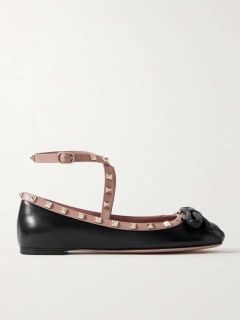 Valentino Rockstud leather ballet flats