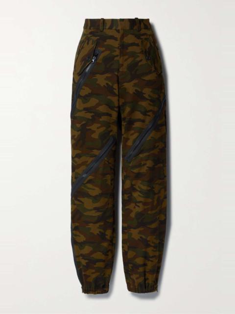 Monse Zip-detailed camouflage-print cotton-twill tapered cargo pants