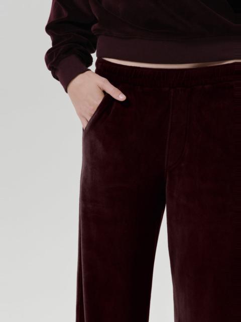 Citizens of Humanity Brynn Drawstring Plush Velour Pant In Burgundy