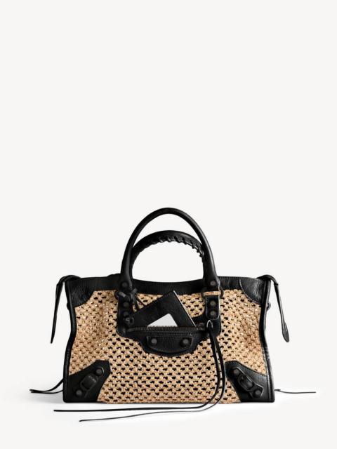 BALENCIAGA Women's Le City Bag Small in Natural/black