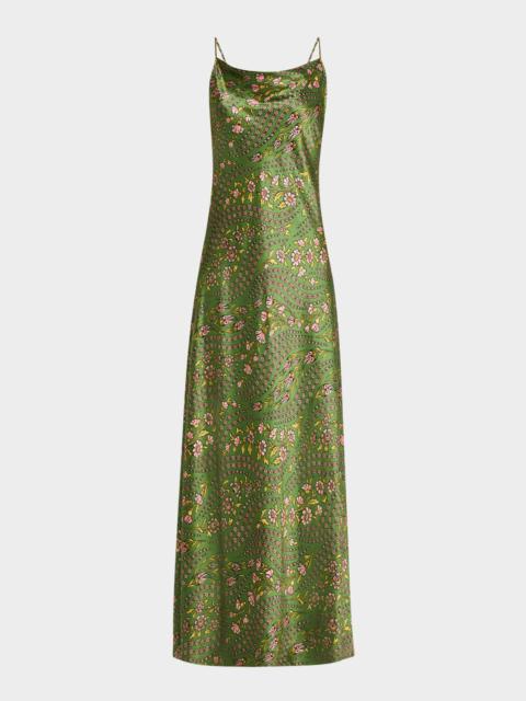 VERONICA BEARD Madison Floral Silk Slip Dress