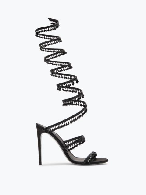 RENE CAOVILLA SUPER CHANDELIER BLACK SANDAL 105