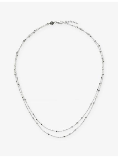 MISSOMA Beaded Sterling-Silver Double Chain Necklace