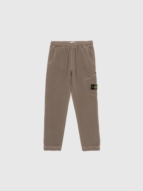 Stone Island ORGANIC COTTON DIAGONAL FLEECE 'OLD' EFFECT PANTS