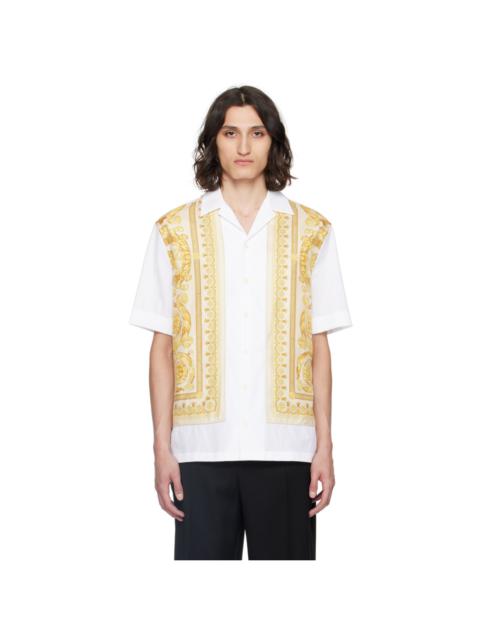VERSACE White & Gold Barocco Shirt