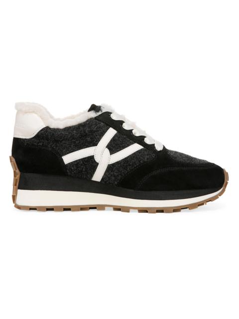 VERONICA BEARD Women's Valentina-3 Shearling-Lined Sneakers - Black
