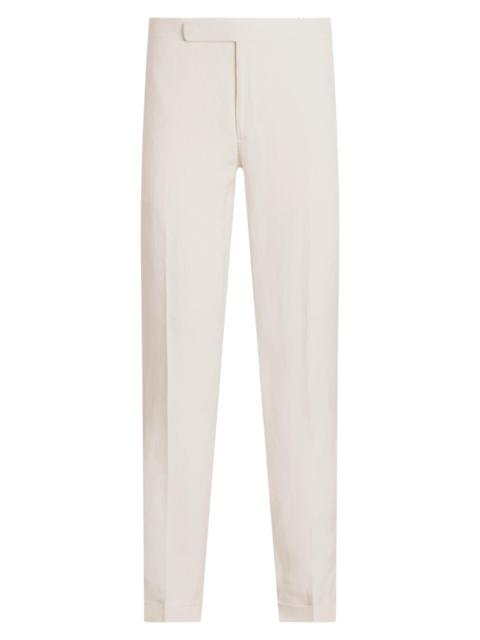 Ralph Lauren Men's Gregory Hand-Tailored Silk-Linen Trousers - Classic Cream