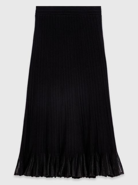 maje Knit skirt with peplum hem