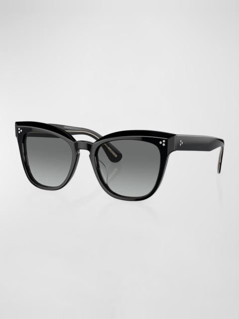 Oliver Peoples Beveled Acetate Butterfly Sunglasses