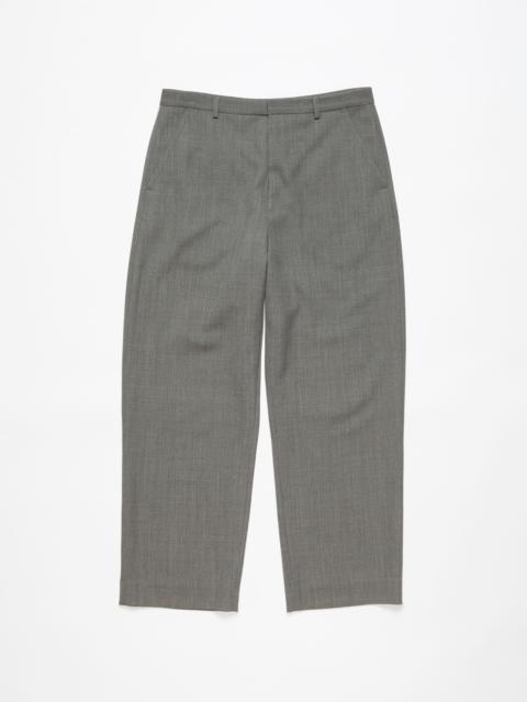 Wool blend trousers - Grey Melange