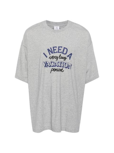 VETEMENTS slogan-print cotton T-shirt
