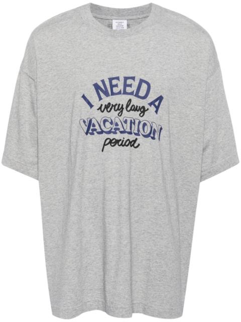 VETEMENTS slogan-print cotton T-shirt