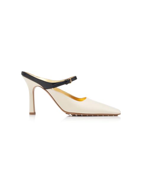 Bottega Veneta Cushion Lux Leather Mules ivory