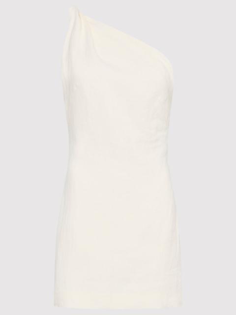 ST. AGNI Twisted Linen Mini Dress - Ivory