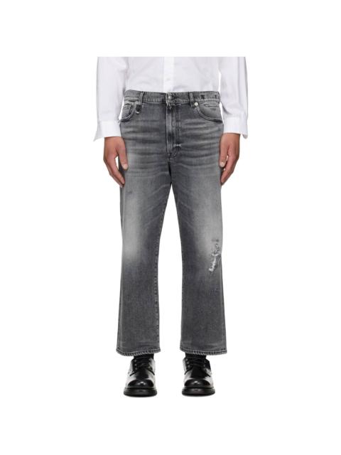 R13 Black Washed Boyfriend Jeans