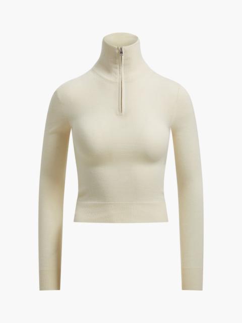 BRANDON MAXWELL The Paxton Half Zip Sweater