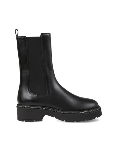 RENE CAOVILLA crystal-embellished mid-calf boots