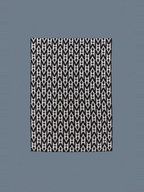JUNO-MGZ Knit Merino Wool Monogram Scarf